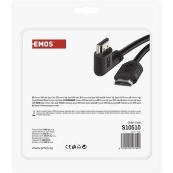 Emos Ātrgaitas HDMI kabelis S10510, 5 m, 18 Gbit/s, 4K, Ethernet, ARC, 3D atbalsts (S10510)