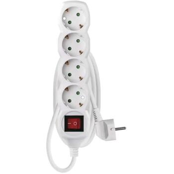 Emos Удлинитель P1421R, 1,5м, 4x2P+PE, 3680W, PVC, с выключателем, защита от детей (P1421R)