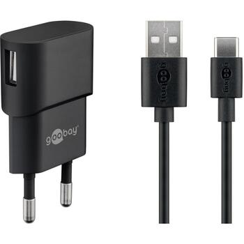Goobay strāvas adapteris 45298, 5 W, 1 m USB-A uz USB-C kabelis (45298)