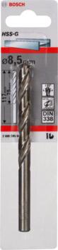 HSS-G urbji metālam 8,5mm, 1gab., Urbjmašīnām/skrūvgriežiem HSS SLĪPĒTS SPIRĀLVEIDA URBIS, 2608585933, BOSCH (2608585933)