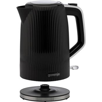 Gorenje Чайник K17DPB, 1.7 L, 2200 W, Пластик/Нержавеющая сталь, 360° поворотная база, Черный (K17DPB)