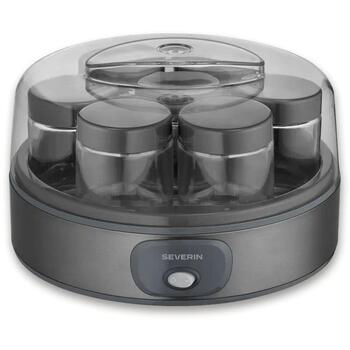 Severin JG 3510 10003510000, йогуртница, 18W, 1.05L, 7x150ml, темная нержавеющая сталь (10003510000)