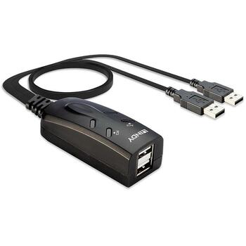 Lindy KVM коммутатор 32165 USB 2.0 4 порта, 105x50x20мм (32165)