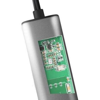 Axagon Сетевой адаптер ADE-25RC, 2.5 Гбит/с, USB Type-C, 1x RJ-45, 10/100/1000/2500 Мбит/с, металлический корпус, Plug and Play (ADE-25RC)