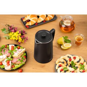 Zelmer Электрический чайник ZCK8020B 71505538P, 1500 W, 1.7 л, черный, нержавеющая сталь, автоматическое отключение (71505538P)