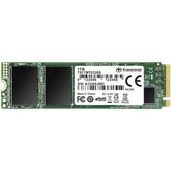 SSD|TRANSCEND|1TB|PCIe Gen3|NVMe|NAND flash technology 3D NAND|Write speed 3200 MBytes/sec|Read speed 3500 MBytes/sec|Form Factor M.2|TBW 2200 TB|MTBF 200000 hours|TS1TMTE220S (TS1TMTE220S)