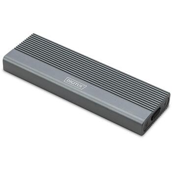 Digitus SSD корпус DA-71120-1, 10 Гбит/с, USB-C 3.1 Gen 2, M.2 NVMe, 1 x внутренний, алюминий (DA-71120-1)