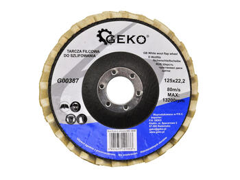 Balts vilnas slīpdisks 125mm, (10gb) G00387 GEKO (G00387)