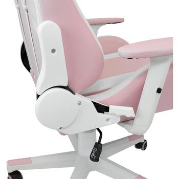 White Shark ROXY игровое кресло, розовый/белый, 120кг, 44-54см, 90-180°, 50мм, PU, металл (ROXY)