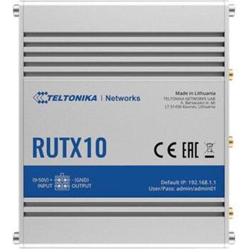 Teltonika Промышленный маршрутизатор RUTX10 RUTX10000000, 802.11ac, 867 Mbit/s, 10/100/1000 Mbit/s, 4xRJ-45, Bluetooth LE (RUTX10000000)