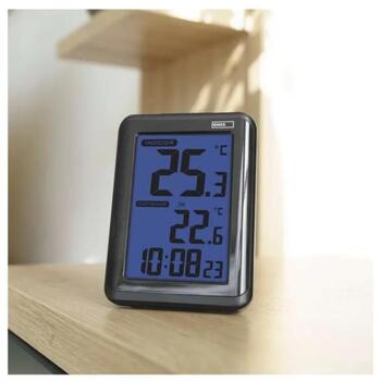Emos Цифровой термометр E8636, от 0°C до +50°C, от -30°C до +50°C, 50m, 2x1,5V AAA, будильник, беспроводной (E8636)