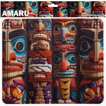 Sbox AMARU M MP-06 peles paklājiņš, 300x250x2 mm, daudzkrāsains, putu gumija, neslīdošs (AMARU M)