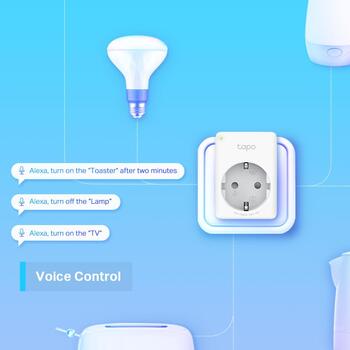 TP-Link Tapo P100 умная розетка, 2300W, 10A, 2.4GHz, WiFi, Alexa, Google Assistant, компактная (Tapo P100(1-pack))