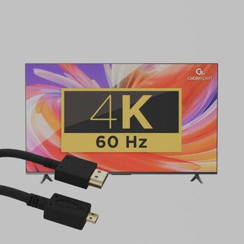 Gembird HDMI kabelis 4.5m CC-HDMID-15, HDMI Type A, HDMI Type D, zelta kontakts, melns (CC-HDMID-15)