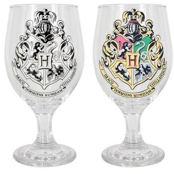 Paladone Hogwarts krāsu mainošs ūdens glāze PP4259HP, 400ml, daudzkrāsains, oficiāli licencēts Harija Potera produkts (PP4259HP)