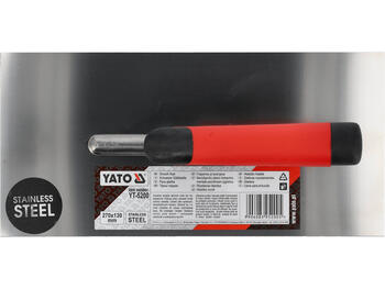 Yato гладилка YT-5200, 270x130 мм, прямоугольная, нержавеющая сталь, рукоятка ПВХ, эластичность до 2000 Н/мм² (YT-5200)