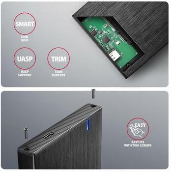 Axagon HDD корпус EE25-XA6C 2,5