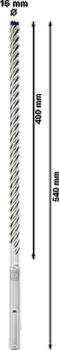 SDS-max-8X urbis 16 x 400 x 540 mm, Perforatora urbjiem EXPERT SDS MAX-8X TRIECIENURBIS PERFORATORIEM, 2608900215, BOSCH (2608900215)