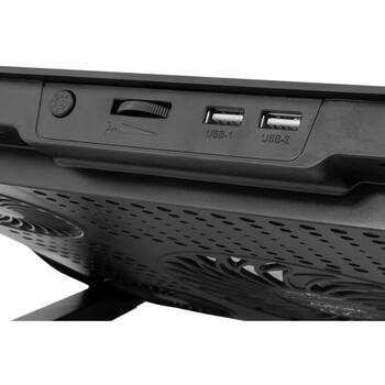 White Shark Охлаждающая подставка AURORA GCP-13, 17,3 дюйма, 1400-2500 об/мин, 5-15 дБА, USB 2.0, 2 порта, 0,7 м, 5 В, 20-30 CFM (AURORA)
