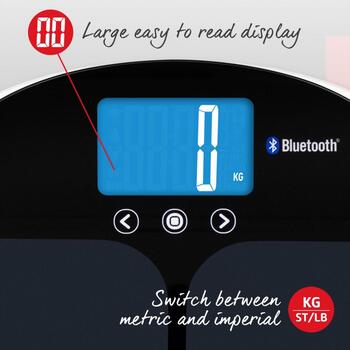 Salter Ванные весы 9192 BK3R, 150кг, 100г, Bluetooth, жировая масса, вода, мышцы, кости, автоматическое отключение (9192 BK3R)