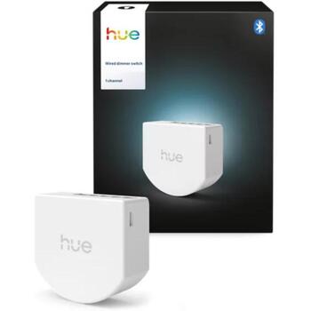 Philips Hue проводной диммерный выключатель 8721103111876, 1 канал, 220-240 В, IP20, класс II, белый, настенный монтаж (8721103111876)