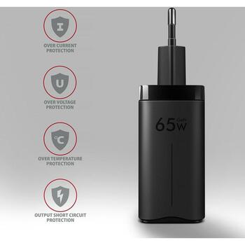 Axagon настенный зарядное устройство ACU-DPQ65 65W, 3x выход (USB-A + два USB-C), PD3.0/QC4+/PPS/Apple (ACU-DPQ65)