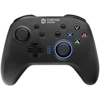 CANYON GP-W3 bezvadu spēļu kontrolieris PC Android Nintendo PS3 2.4GHz vibrācija kustības sensors CND-GPW3 melna (CND-GPW3)