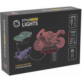 Manta Декоративная лампа SNL121RGB, 5W, 2м кабель, 3D эффект, 16 цветов, пульт ДУ, USB C, 3xAA (SNL121RGB)