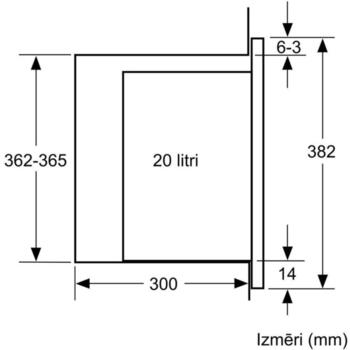 Bosch СВЧ-печь BFL520MB0, 20 л, 800 Вт, черный, 5 уровней мощности, нержавеющая сталь внутри (BFL520MB0)
