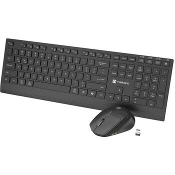 Natec Stingray 2 NZB-2315, беспроводной комплект клавиатуры и мыши, 109 клавиш, 13 кнопок, Bluetooth 5.0, 2.4 ГГц, 1200-4000 DPI (NZB-2315)
