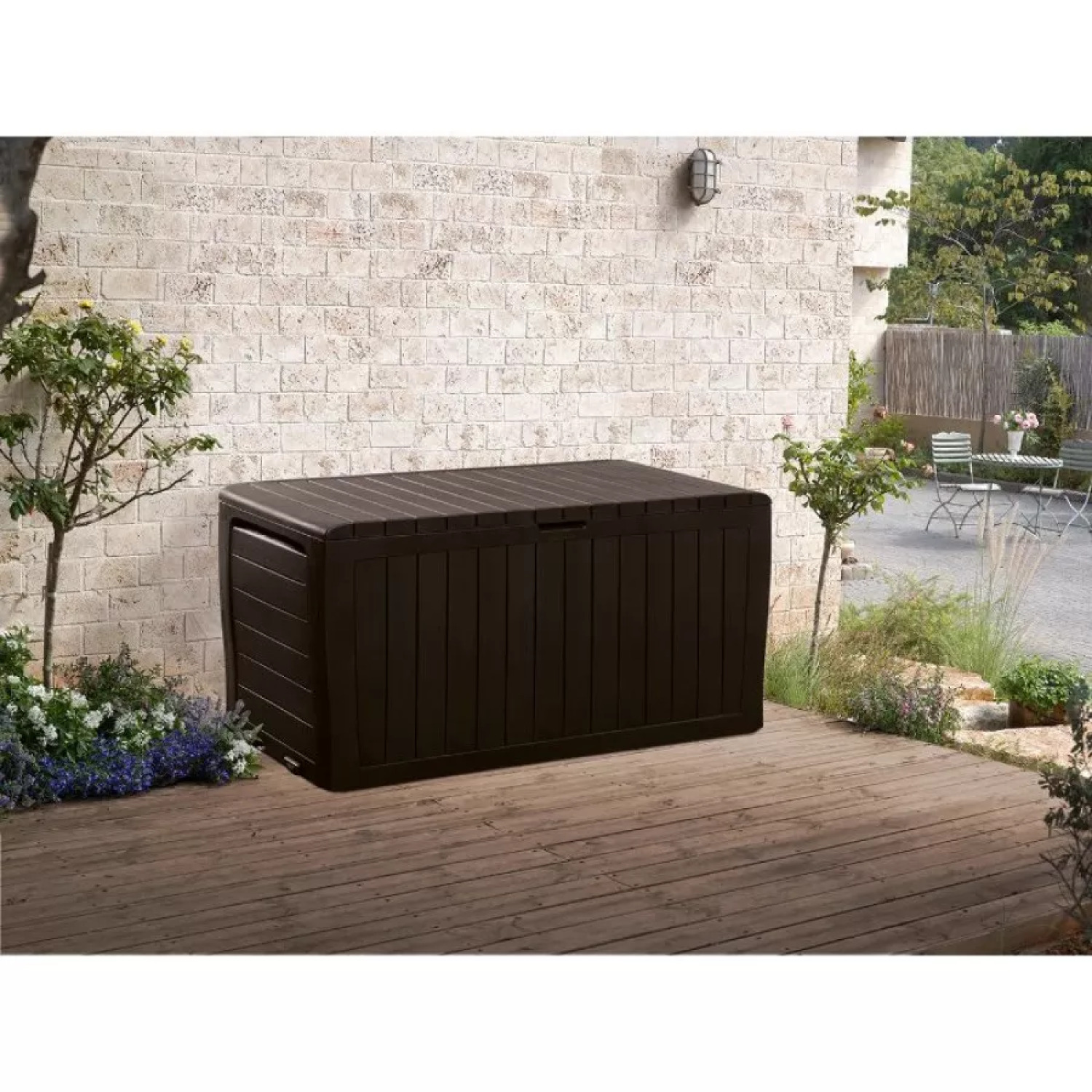 Keter Marvel Plus ящик для хранения 270л, 29202622590, 116,7x44,7x57см, 6,92кг, коричневый, с колесами, запирается (29202622590)