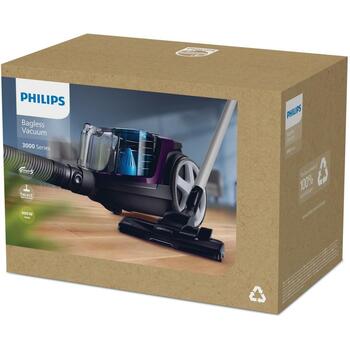 Philips пылесос FC9333/09, 900 Вт, 1.5 Л, без мешка, HEPA фильтр, 76 дБ, TriActive насадка, 6 м сетевой шнур (FC9333/09)