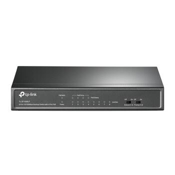 8-портовый настольный коммутатор 10/100Mbps с 4-портовым PoE, TP-Link, TL-SF1008LP, 8× 10/100 Mbps, 4× PoE, 41 W (TL-SF1008LP)