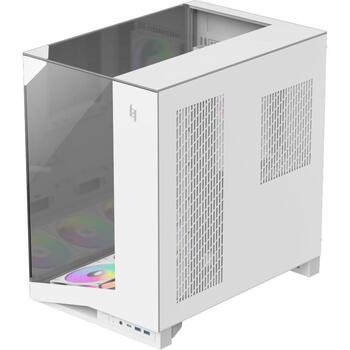 Gamemax Корпус NEX C56 VC WH, 30см x 44.6см x 44.8см, 7 слотов расширения, 2 x USB 3.2 Gen 1, 1 x USB-C 3.2 Gen 2, 1 x наушники (NEX C56 VC WH)