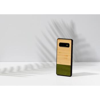 Man&Wood Чехол M6343B, 6.4, Зеленый, натуральное дерево, поликарбонат, совместим с Samsung Galaxy S10 Plus (M6343B)