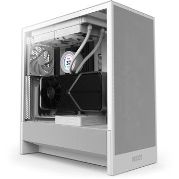 Nzxt Kaste H5 Flow CC-H52FW-01, 430mm, 225mm, 465mm, 1x120mm priekšējie ventilatori, 1x120mm aizmugurējie ventilatori (CC-H52FW-01)