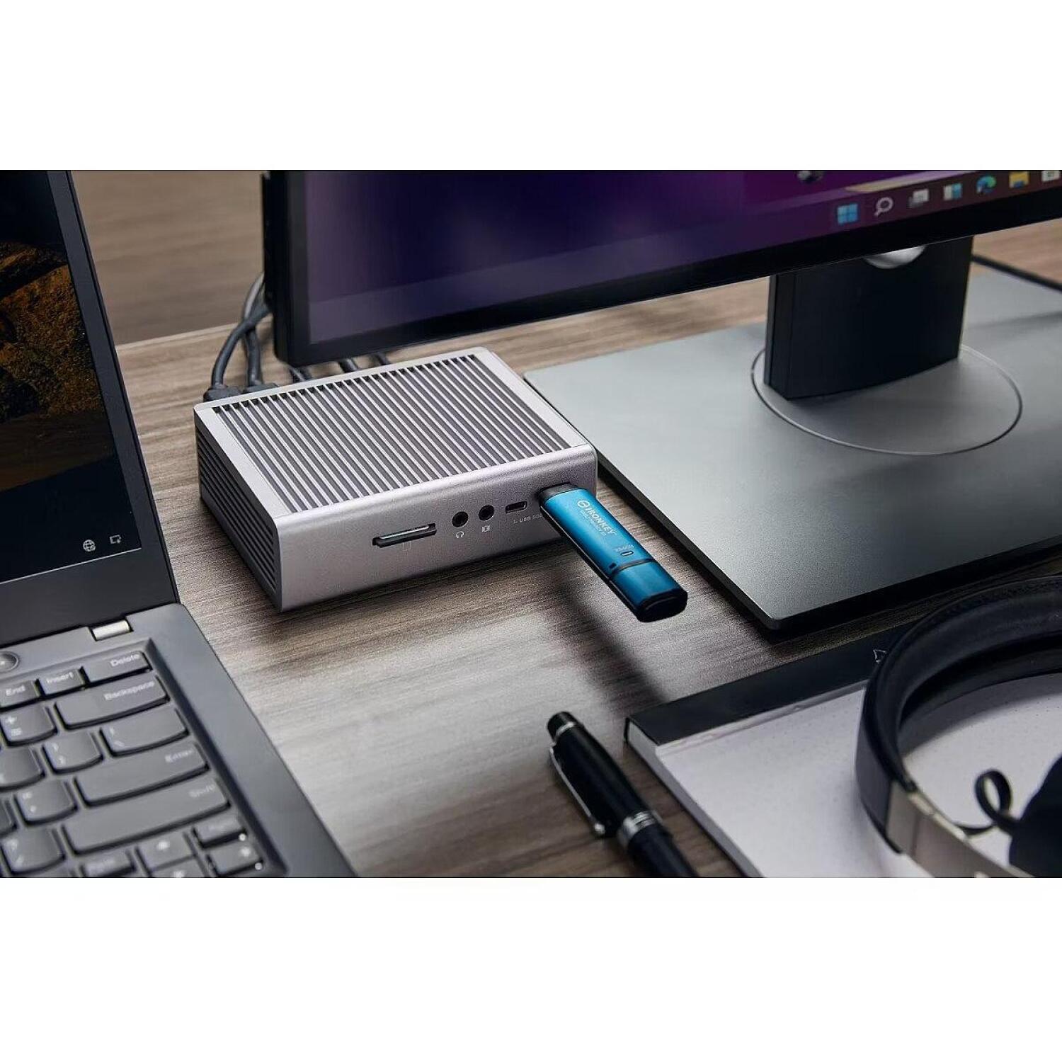 Kingston USB флеш-накопитель IKVP50C/64GB, 64GB, USB Type-C, 3.2 Gen 1, 250MB/s, 180MB/s, AES-256-XTS, FIPS 197, IPX8 (IKVP50C/64GB)
