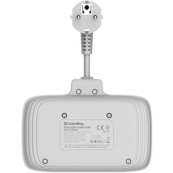 Colorway силовая розетка CW-CHE24PDW, 1 USB Type-C (PD), 1 USB-A (QC3.0), 2 USB-A (AUTO-ID), 2500W, 100-240V (CW-CHE24PDW)
