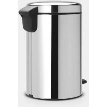 Brabantia NewIcon 113581 atkritumu tvertne ar pedāli, 12 l, tērauds, klusa vāka aizvēršanās, izņemams grozs (113581)