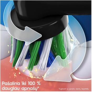 Oral-B elektriskā zobu birste D103 Vitality PRO Black, 1 galviņa, 3 režīmi, 7600 kustības minūtē, uzlādējama, NiMH akumulators (D103 Vitality PRO Black)