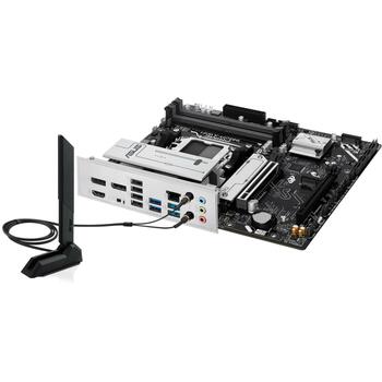 Asus Mātesplate PRIME B850M-A WIFI, AMD muciņa AM5, DDR5, 256 GB, 4 DIMM, 2.5 GbE, Wi-Fi 6E, 7.1 audio, RAID 0/1/5/10 (PRIME B850M-A WIFI)