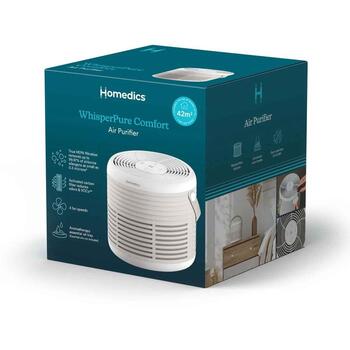 Homedics Очиститель воздуха AP-T63BG-WW, 42м², 20-53дБ, True HEPA фильтр с активированным углем, предфильтр (AP-T63BG-WW)