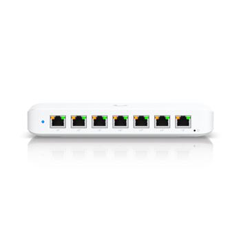 Коммутатор Layer 2 8 портов GbE PoE с 7 × PoE+ выходами и 1 × PoE++ входом RJ45 10 100 1000 Мбит с USW Ultra Белый Ubiquiti (USW-ULTRA)