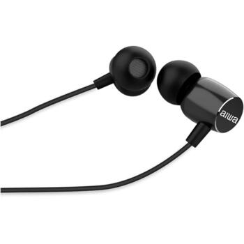 Aiwa ESTM-30BK внутриканальные наушники, 10mm, 16Ω, 20-20000Hz, 105dB, микрофон, 120cm, 3.5mm (ESTM-30BK)