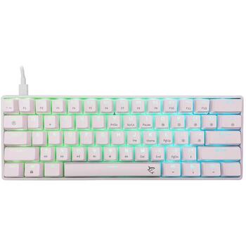 White Shark Клавиатура SHINOBI-2-W-US-BLUE.SW, 1.8m, 61 клавиша, механическая, USB-C, RGB подсветка (SHINOBI-2-W-US-BLUE.SW)