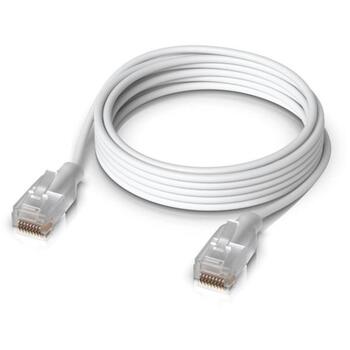 Ubiquiti UACC-Cable-Patch-EL-2M-W, сетевой кабель, 2м, RJ-45, RJ-45, Cat6, 2.5мм, PoE++, прямой разъем, 1 шт. (UACC-Cable-Patch-EL-2M-W)