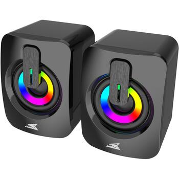 Baracuda Стерео колонки SEASHELL BGSP-011, 2x3000 мВт, 25Гц-20кГц, LED подсветка, 3,5 мм и USB вход (SEASHELL)