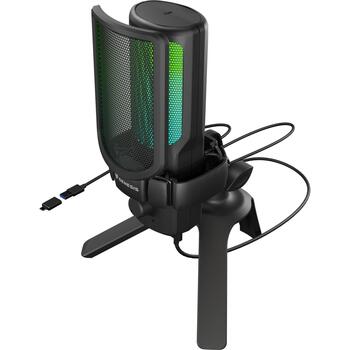 Genesis Radium 250 NGM-2352, USB-C, kondensatora mikrofons, kardioīds, -40 dB, 50-16k Hz, RGB, trokšņu samazināšana (NGM-2352)
