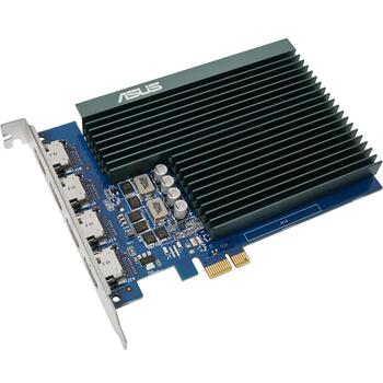 Asus Видеокарта GT 730 90YV0H20-M0NA00, 2 ГБ, GDDR5, 4 HDMI, PCIe 2.0, 5010 МГц, 902 МГц, пассивное охлаждение (90YV0H20-M0NA00)