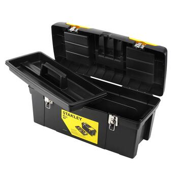 Stanley instrumentu kaste 1-92-064, 3.6l, 16kg, metāla aizbīdņi, noņemams paplāte, mīkstais rokturis, organizētājs (1-92-064)